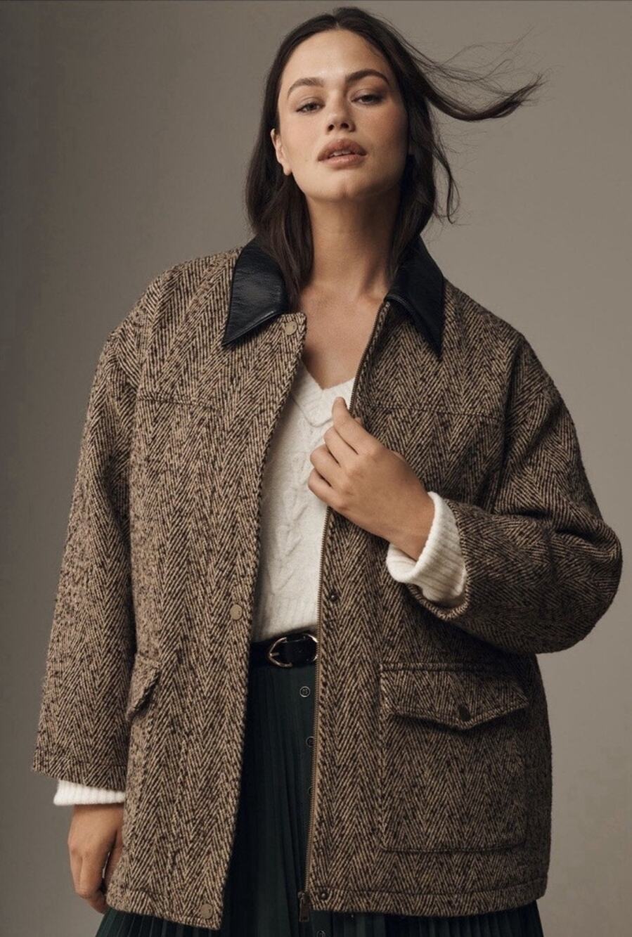 Anthropologie Pilcro Wool Blend Barn Jacket, NWOT, Size 1X